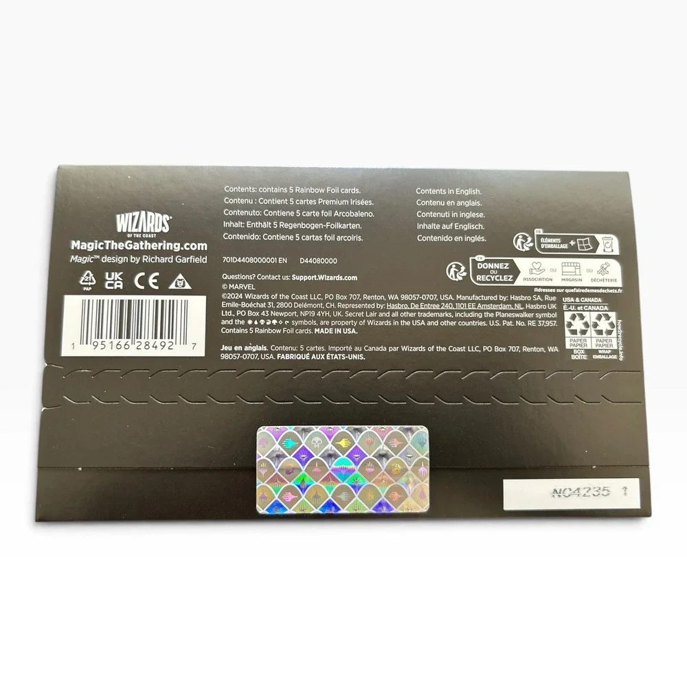 Magic The Gathering Secret Lair x Marvel Storm Rainbow Foil Edition NEW